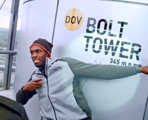 BOLT TOWER - pokřtění Usainem Boltem